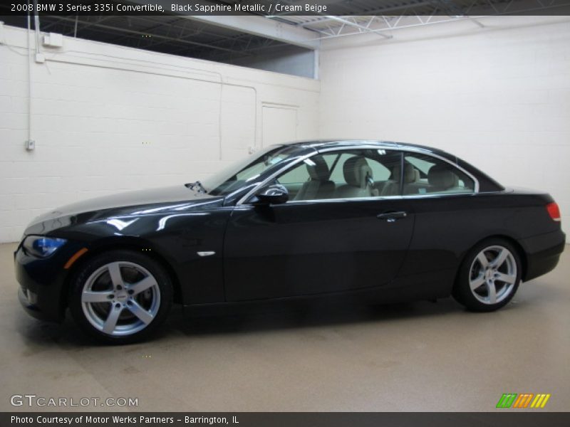 Black Sapphire Metallic / Cream Beige 2008 BMW 3 Series 335i Convertible