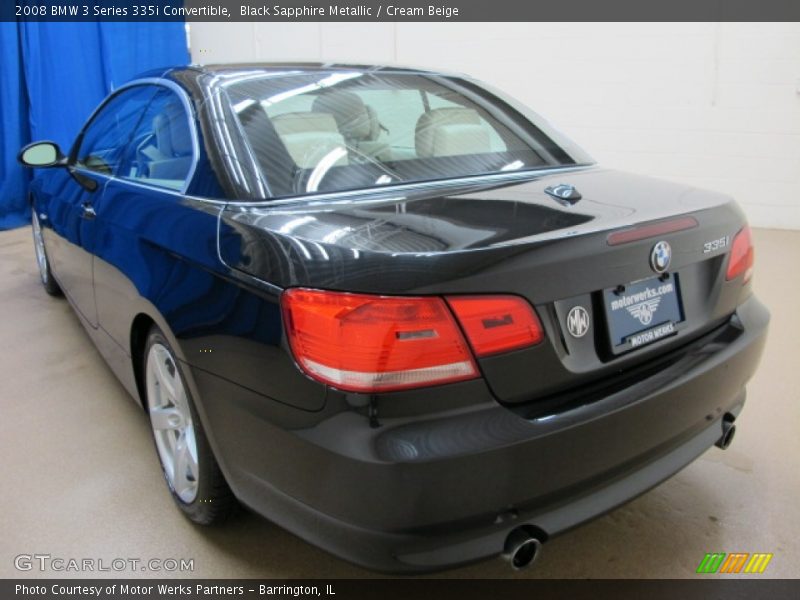 Black Sapphire Metallic / Cream Beige 2008 BMW 3 Series 335i Convertible