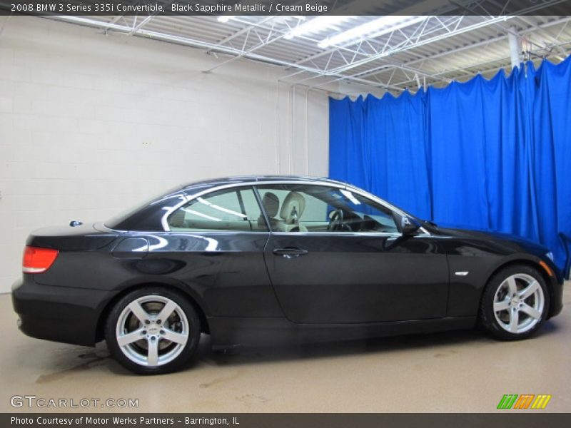 Black Sapphire Metallic / Cream Beige 2008 BMW 3 Series 335i Convertible