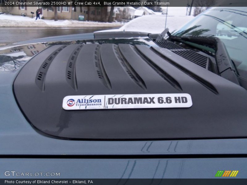 Blue Granite Metallic / Dark Titanium 2014 Chevrolet Silverado 2500HD WT Crew Cab 4x4