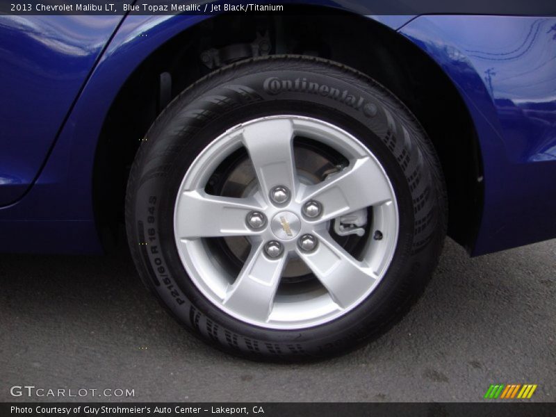 Blue Topaz Metallic / Jet Black/Titanium 2013 Chevrolet Malibu LT