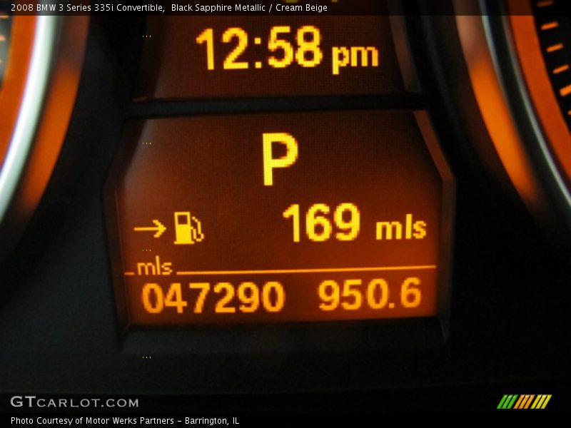 Black Sapphire Metallic / Cream Beige 2008 BMW 3 Series 335i Convertible