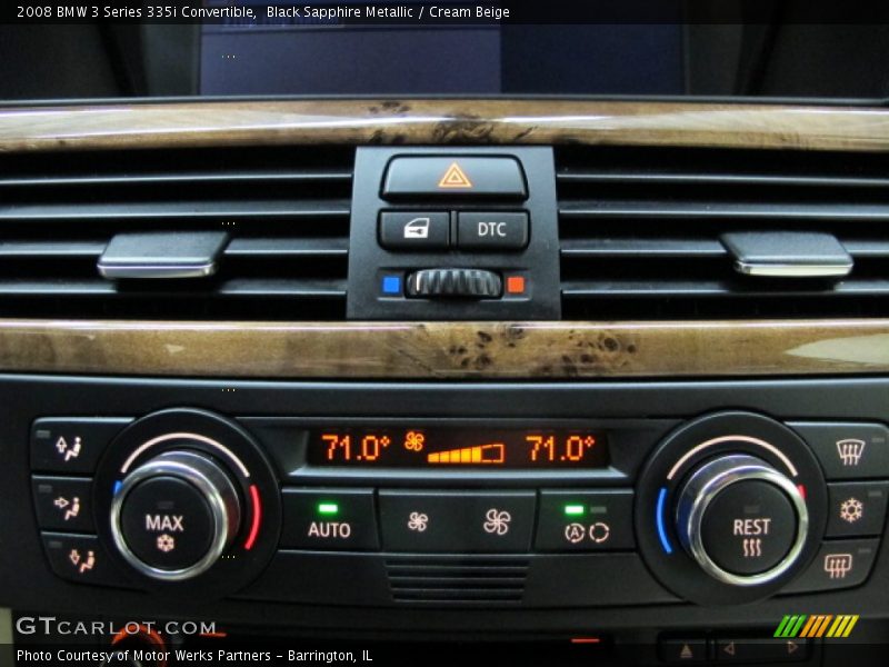 Black Sapphire Metallic / Cream Beige 2008 BMW 3 Series 335i Convertible