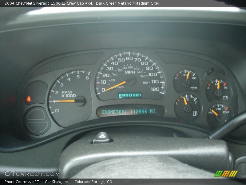 Dark Green Metallic / Medium Gray 2004 Chevrolet Silverado 1500 LS Crew Cab 4x4