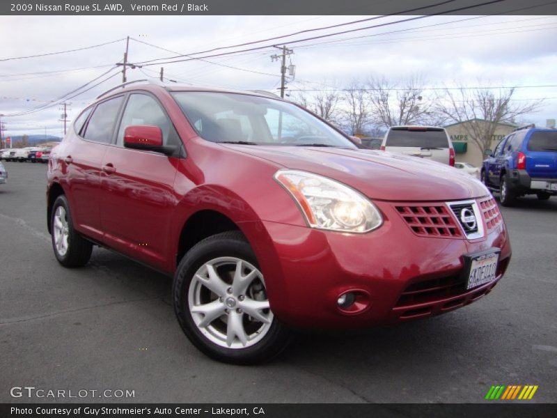 Venom Red / Black 2009 Nissan Rogue SL AWD