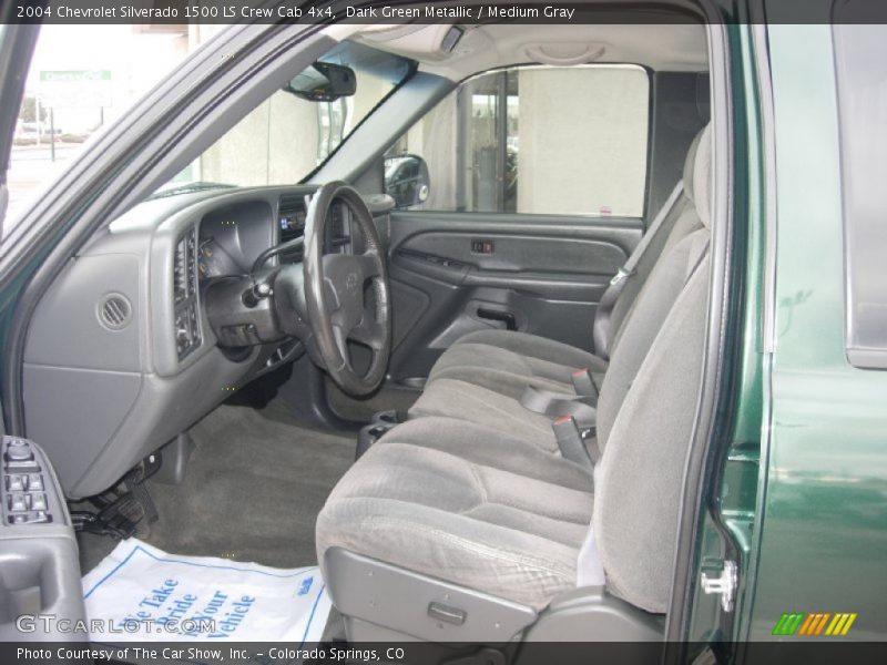Dark Green Metallic / Medium Gray 2004 Chevrolet Silverado 1500 LS Crew Cab 4x4