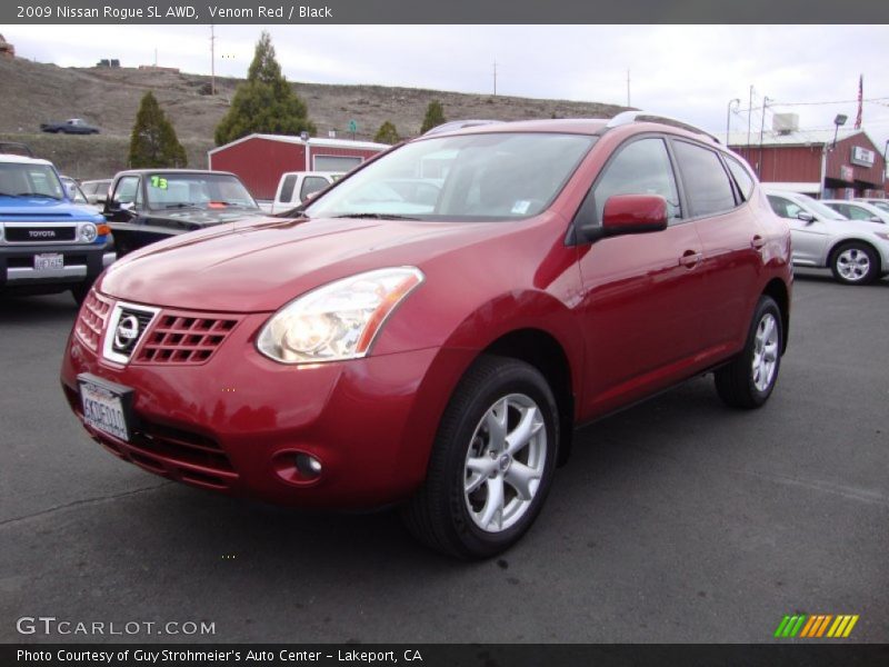 Venom Red / Black 2009 Nissan Rogue SL AWD