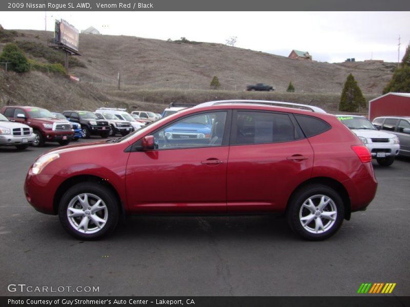 Venom Red / Black 2009 Nissan Rogue SL AWD