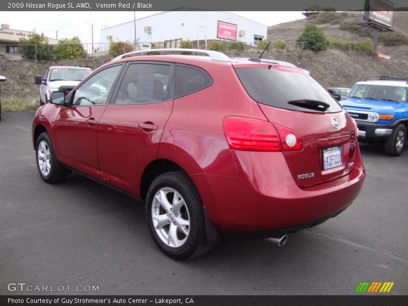 Venom Red / Black 2009 Nissan Rogue SL AWD