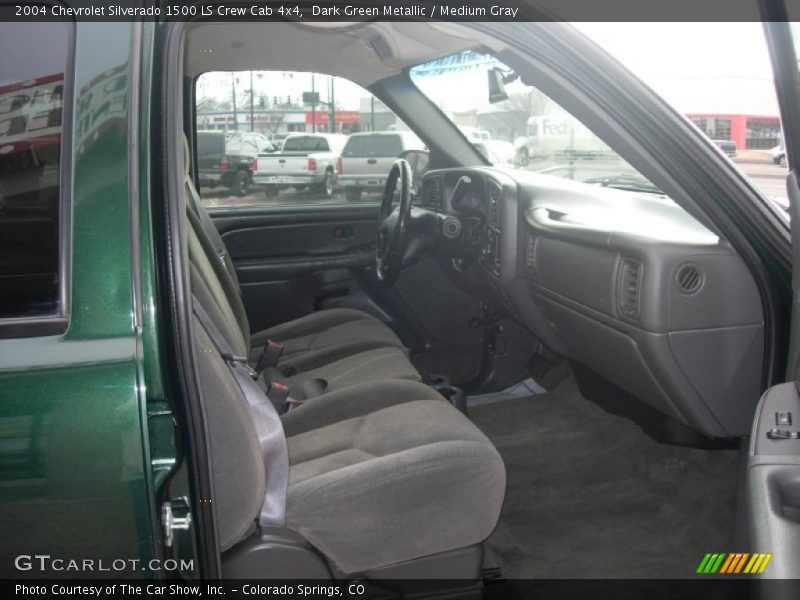 Dark Green Metallic / Medium Gray 2004 Chevrolet Silverado 1500 LS Crew Cab 4x4