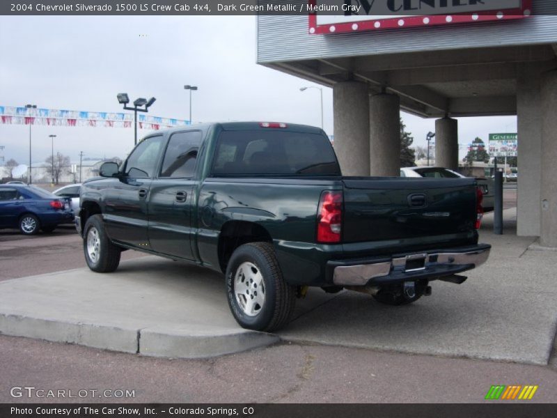 Dark Green Metallic / Medium Gray 2004 Chevrolet Silverado 1500 LS Crew Cab 4x4