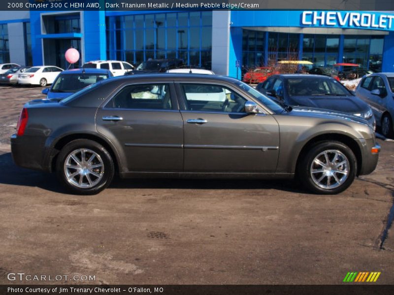 Dark Titanium Metallic / Medium Pebble Beige/Cream 2008 Chrysler 300 C HEMI AWD