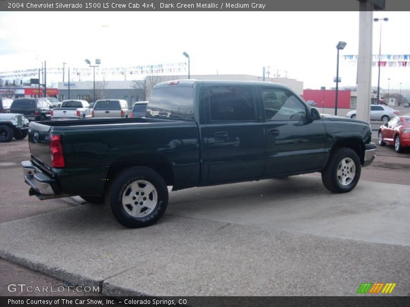 Dark Green Metallic / Medium Gray 2004 Chevrolet Silverado 1500 LS Crew Cab 4x4