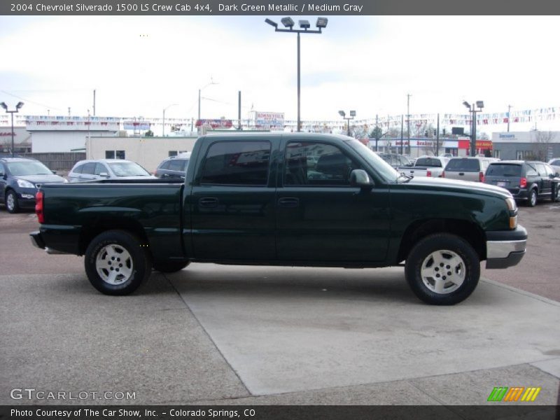 Dark Green Metallic / Medium Gray 2004 Chevrolet Silverado 1500 LS Crew Cab 4x4