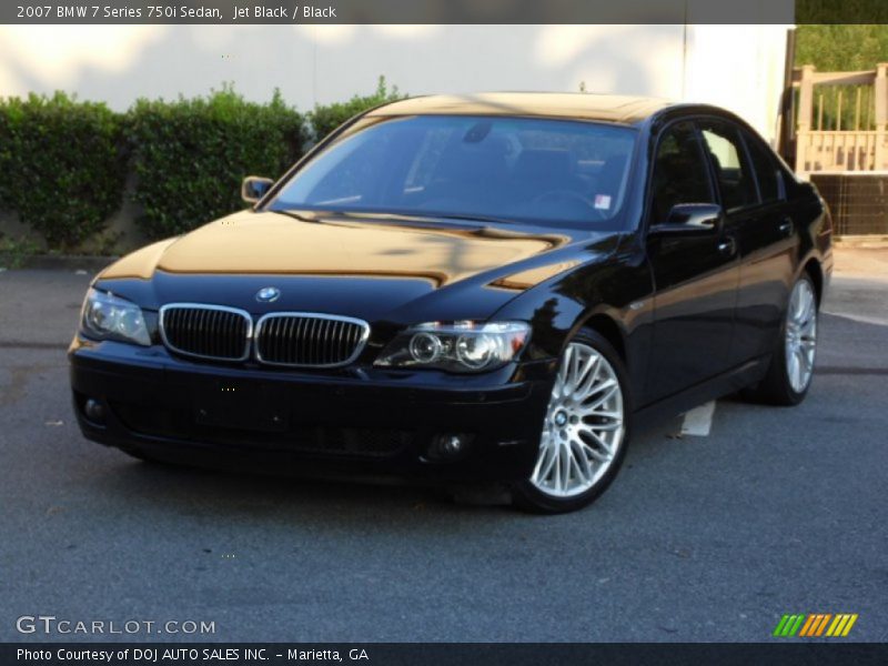 Jet Black / Black 2007 BMW 7 Series 750i Sedan