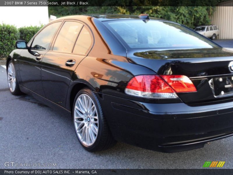 Jet Black / Black 2007 BMW 7 Series 750i Sedan