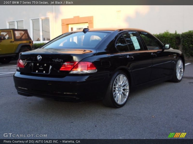 Jet Black / Black 2007 BMW 7 Series 750i Sedan