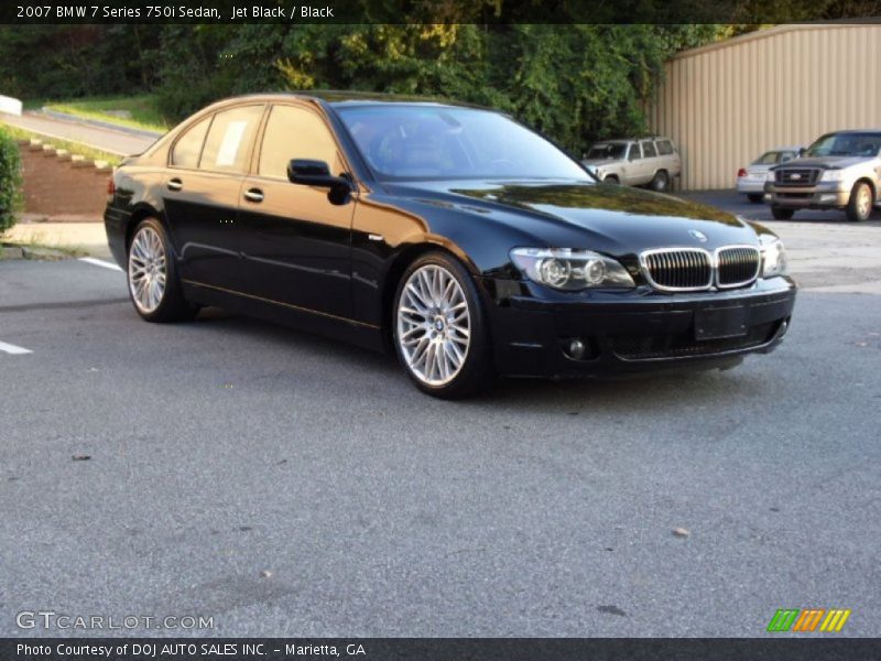 Jet Black / Black 2007 BMW 7 Series 750i Sedan