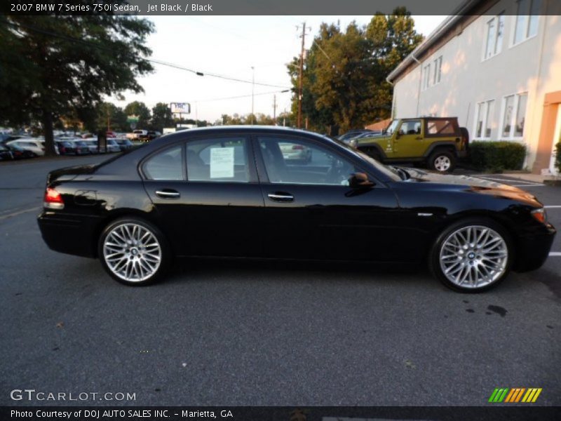 Jet Black / Black 2007 BMW 7 Series 750i Sedan