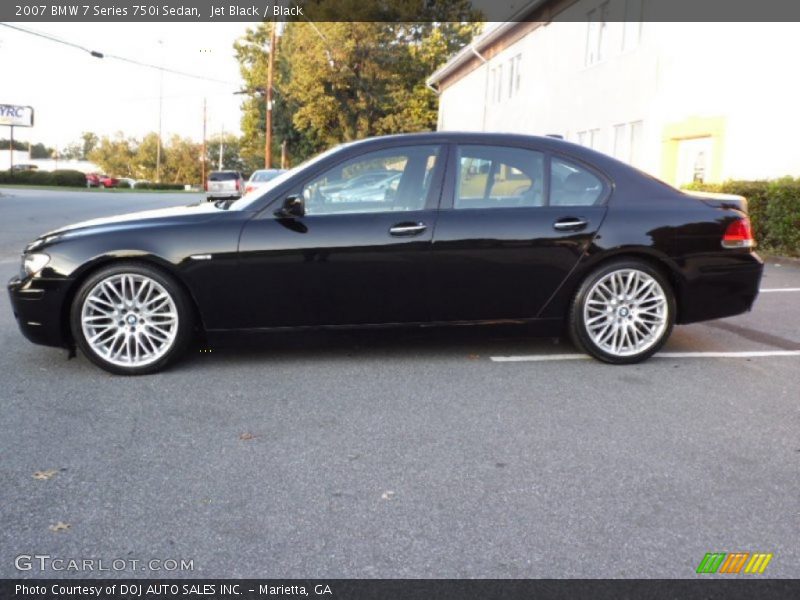Jet Black / Black 2007 BMW 7 Series 750i Sedan