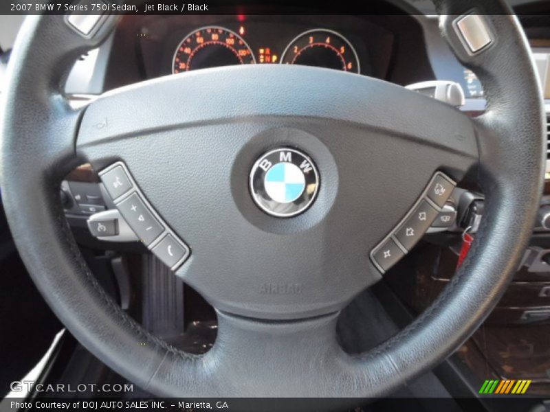 Jet Black / Black 2007 BMW 7 Series 750i Sedan