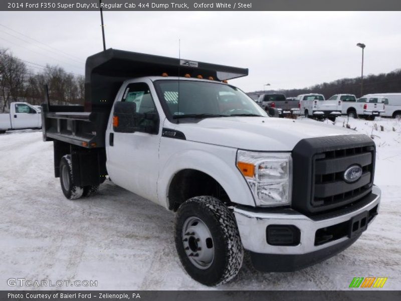 Front 3/4 View of 2014 F350 Super Duty XL Regular Cab 4x4 Dump Truck