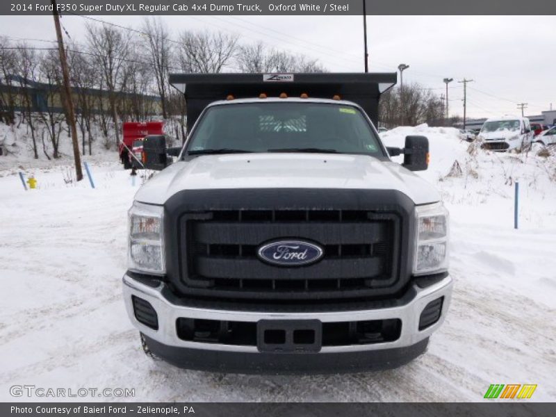 Oxford White / Steel 2014 Ford F350 Super Duty XL Regular Cab 4x4 Dump Truck