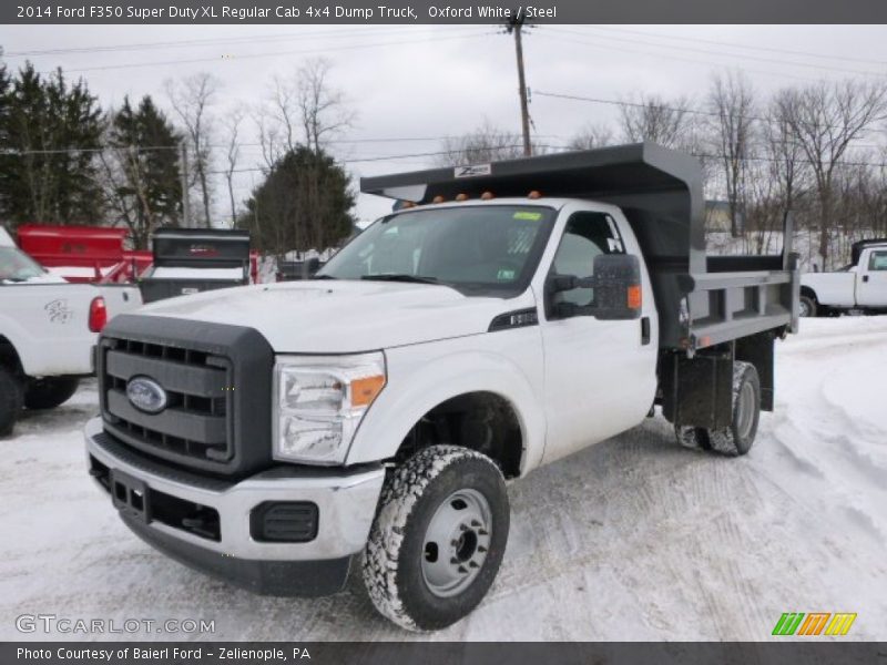Oxford White / Steel 2014 Ford F350 Super Duty XL Regular Cab 4x4 Dump Truck