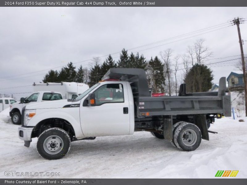 Oxford White / Steel 2014 Ford F350 Super Duty XL Regular Cab 4x4 Dump Truck