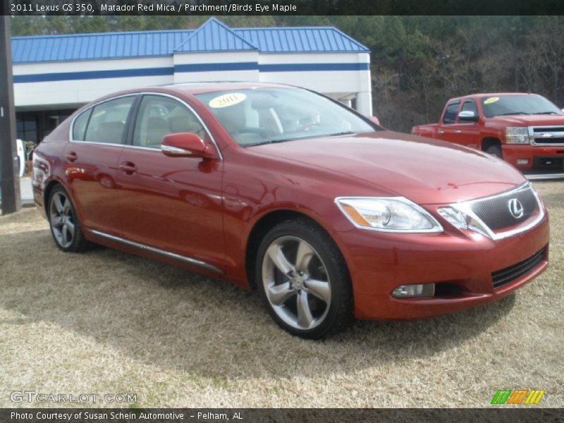 Matador Red Mica / Parchment/Birds Eye Maple 2011 Lexus GS 350