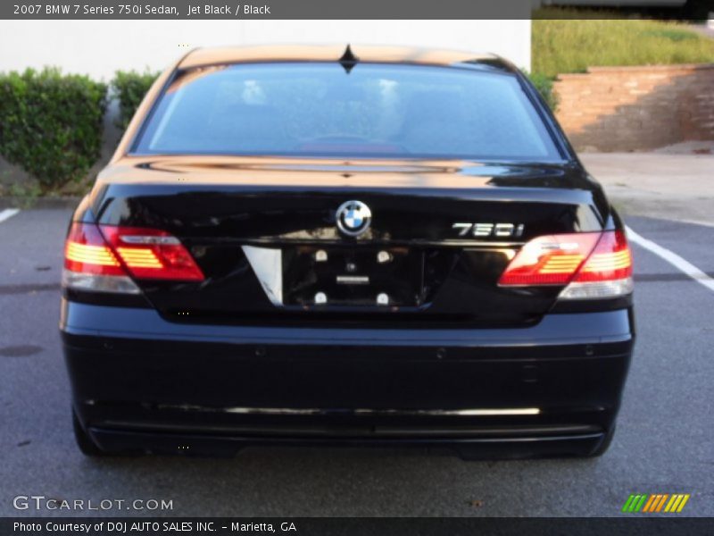 Jet Black / Black 2007 BMW 7 Series 750i Sedan