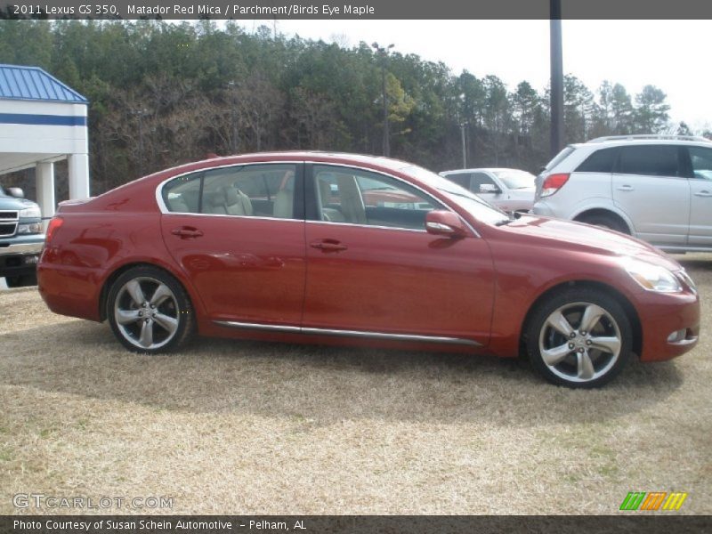 Matador Red Mica / Parchment/Birds Eye Maple 2011 Lexus GS 350