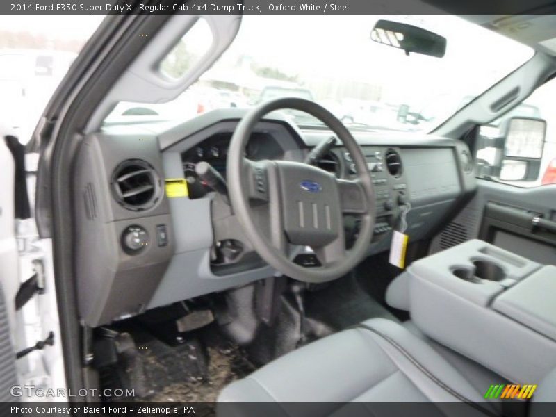 Oxford White / Steel 2014 Ford F350 Super Duty XL Regular Cab 4x4 Dump Truck