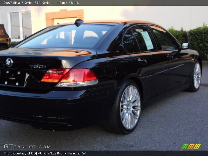 Jet Black / Black 2007 BMW 7 Series 750i Sedan