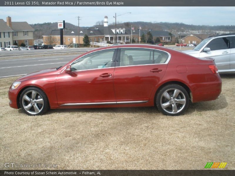 Matador Red Mica / Parchment/Birds Eye Maple 2011 Lexus GS 350