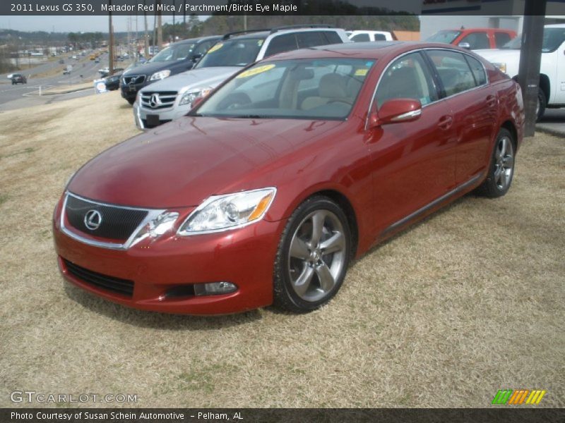 Matador Red Mica / Parchment/Birds Eye Maple 2011 Lexus GS 350