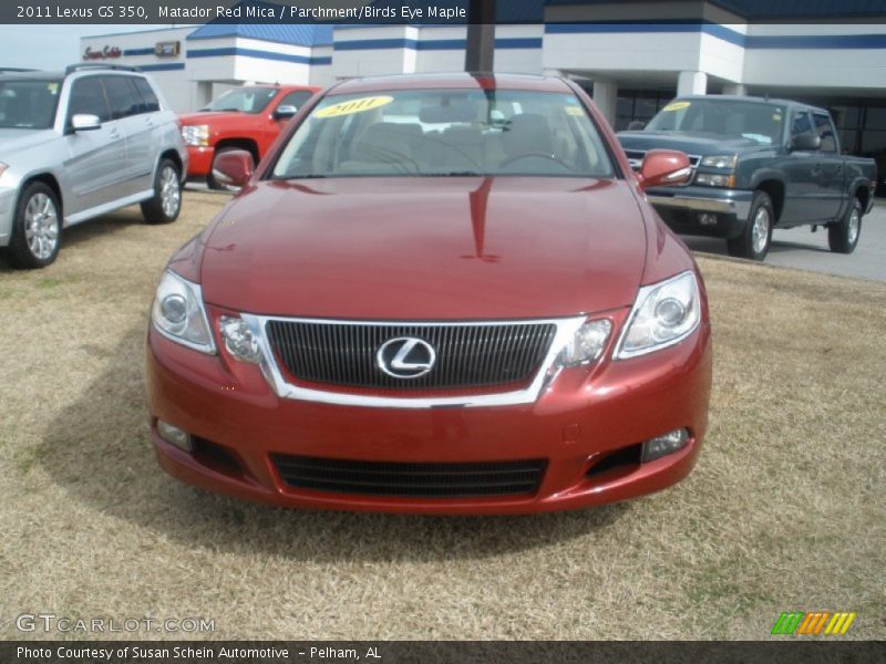 Matador Red Mica / Parchment/Birds Eye Maple 2011 Lexus GS 350