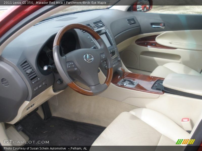 Matador Red Mica / Parchment/Birds Eye Maple 2011 Lexus GS 350