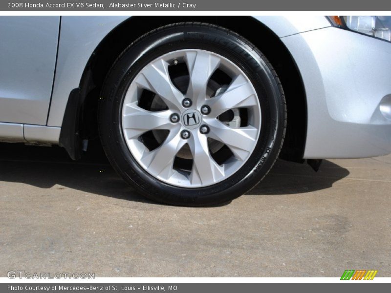 Alabaster Silver Metallic / Gray 2008 Honda Accord EX V6 Sedan