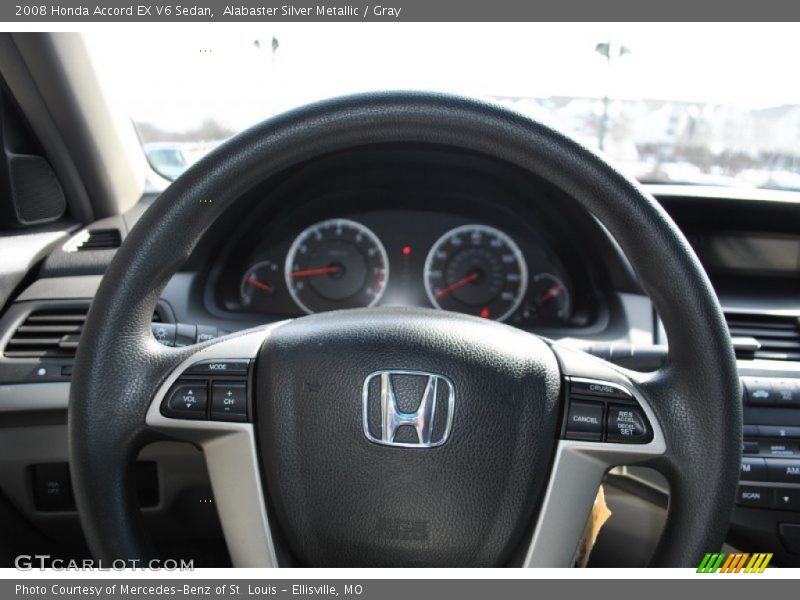 Alabaster Silver Metallic / Gray 2008 Honda Accord EX V6 Sedan