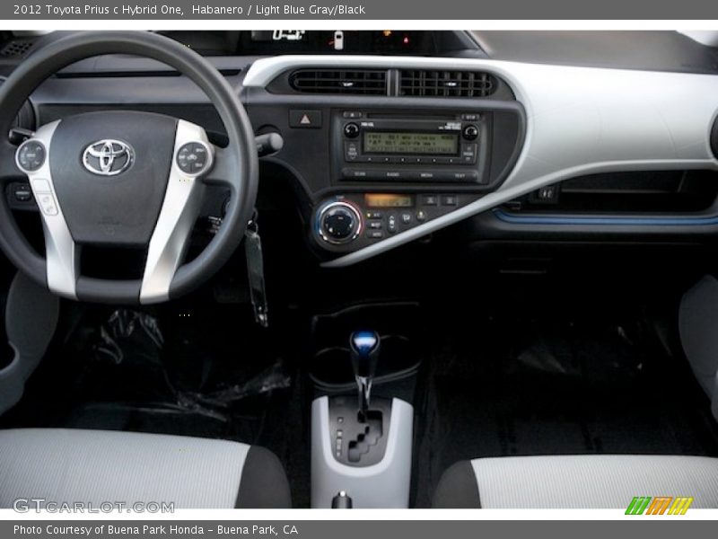 Habanero / Light Blue Gray/Black 2012 Toyota Prius c Hybrid One