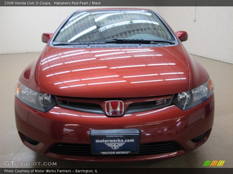 Habanero Red Pearl / Black 2008 Honda Civic Si Coupe