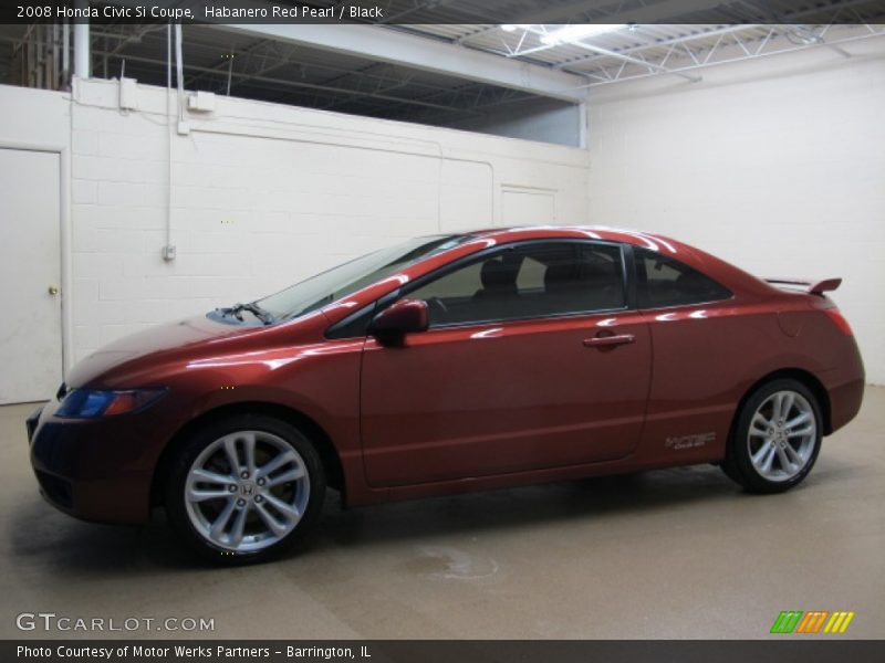 Habanero Red Pearl / Black 2008 Honda Civic Si Coupe