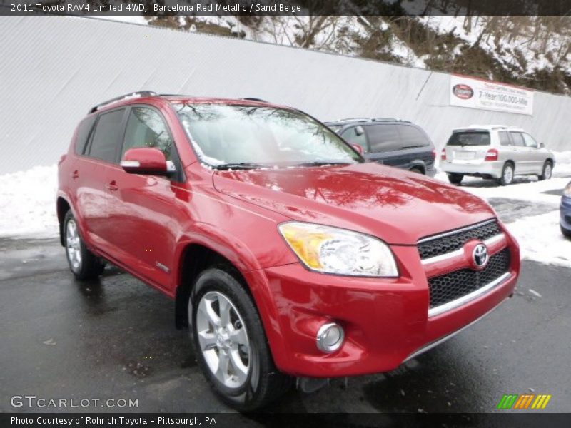 Barcelona Red Metallic / Sand Beige 2011 Toyota RAV4 Limited 4WD