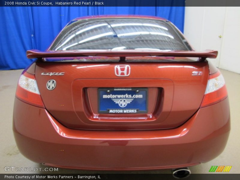 Habanero Red Pearl / Black 2008 Honda Civic Si Coupe