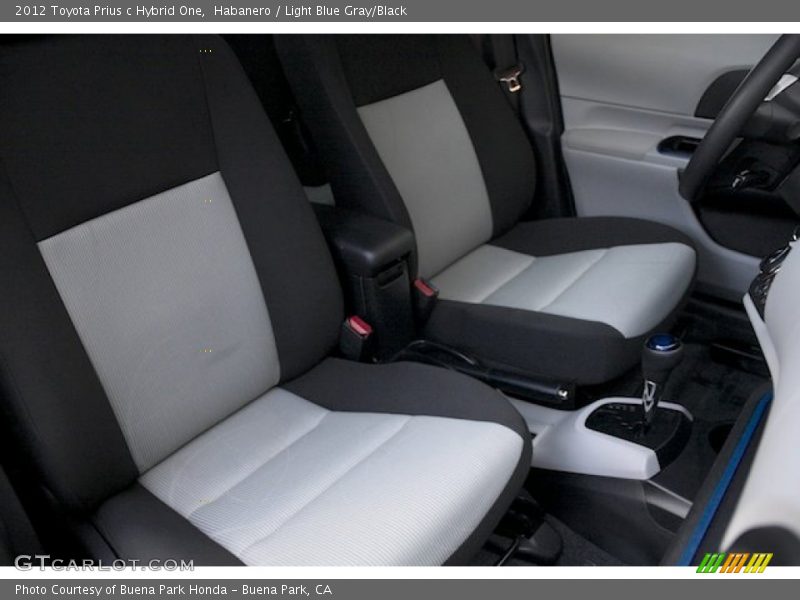 Habanero / Light Blue Gray/Black 2012 Toyota Prius c Hybrid One