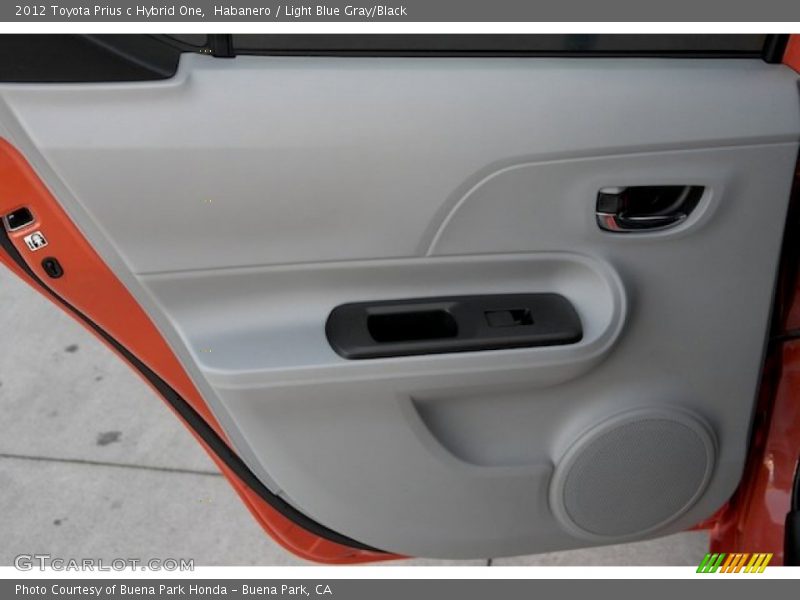 Habanero / Light Blue Gray/Black 2012 Toyota Prius c Hybrid One