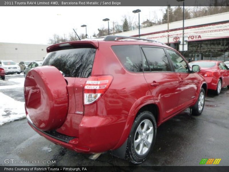 Barcelona Red Metallic / Sand Beige 2011 Toyota RAV4 Limited 4WD
