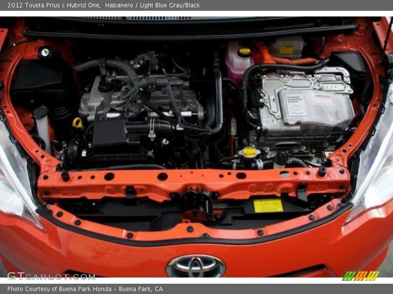 Habanero / Light Blue Gray/Black 2012 Toyota Prius c Hybrid One