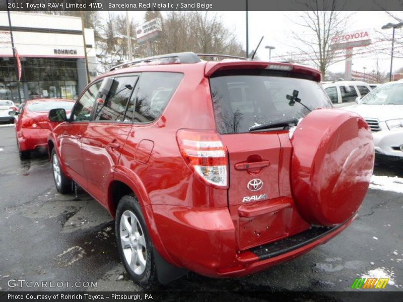Barcelona Red Metallic / Sand Beige 2011 Toyota RAV4 Limited 4WD
